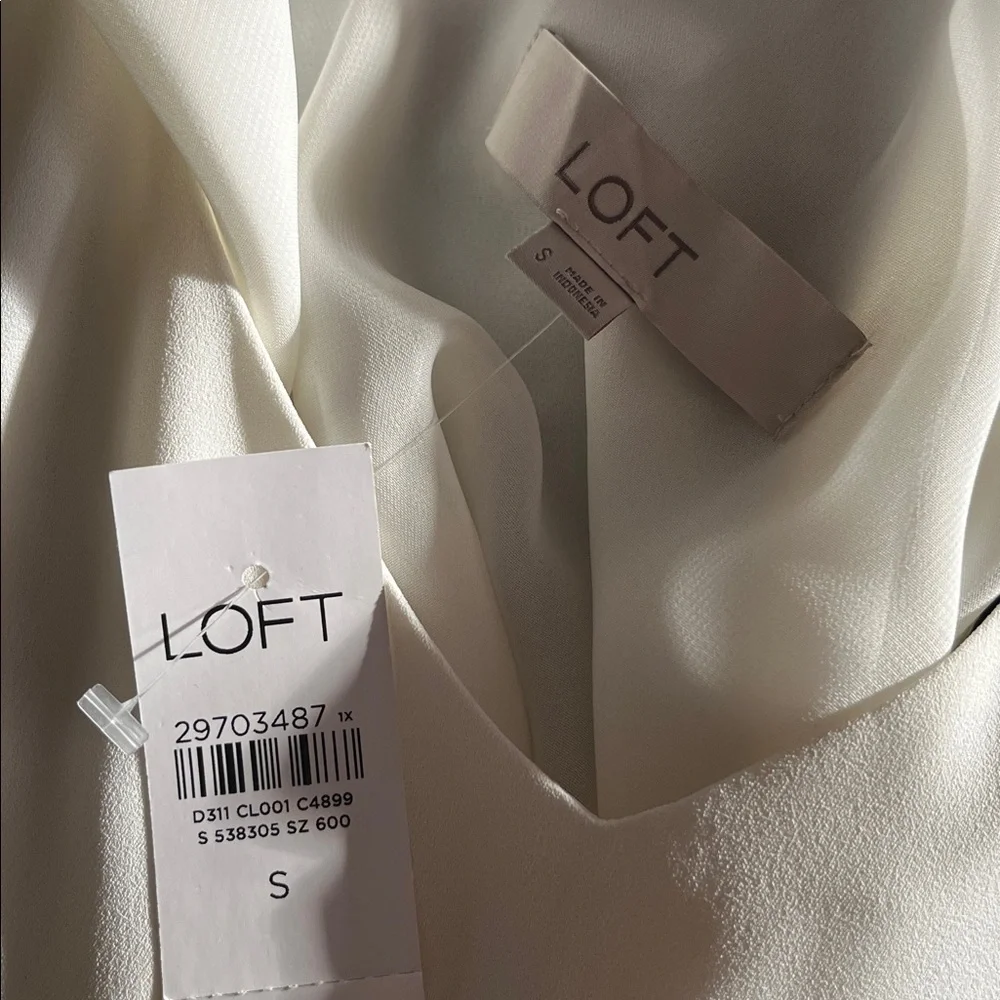 LOFT Sleek off-White Camisole Top-size small-NWT - Picture 5 of 5